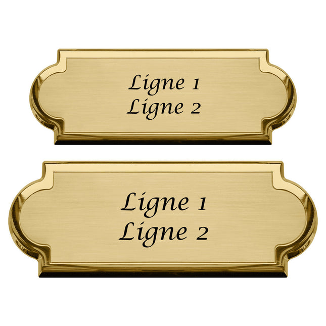 Plaque de porte personnalisée Velinia - laiton