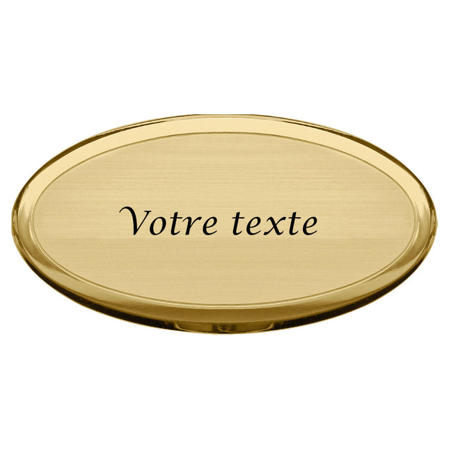Plaque de porte personnalisée Ovalia - laiton