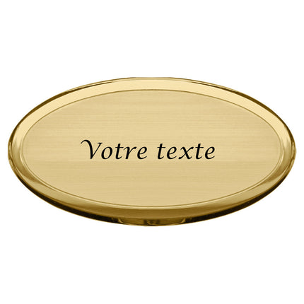 Plaque de porte personnalisée Ovalia - laiton