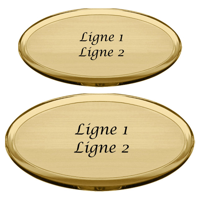 Plaque de porte personnalisée Ovalia - laiton