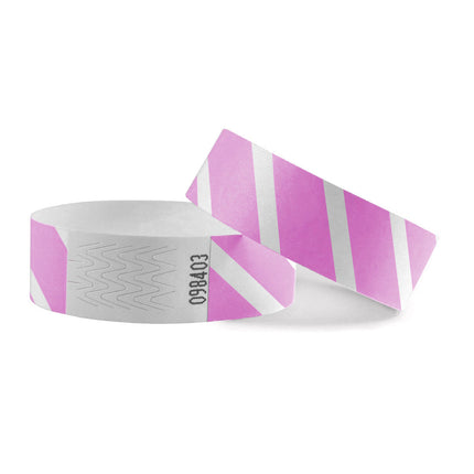 Bracelets Tyvek© rayés - 100 bracelets