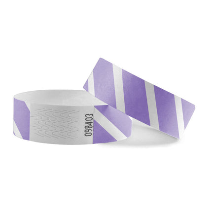 Bracelets Tyvek© rayés - 100 bracelets
