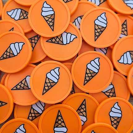 Jetons pour buvette glace à l'italienne Ø29 mm - 100 pièces