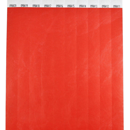 Bracelets Tyvek© - ensemble de 10 couleurs - 100 bracelets