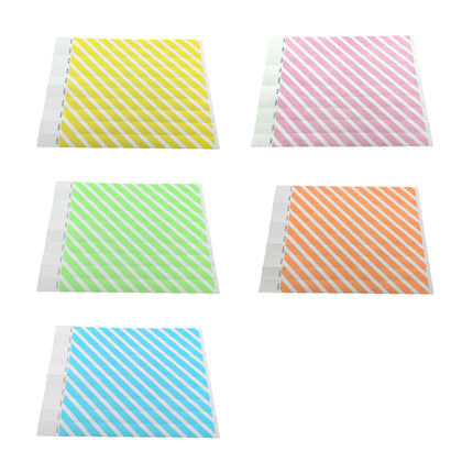 Bracelets Tyvek© - ensemble de couleurs rayées- 100 bracelets