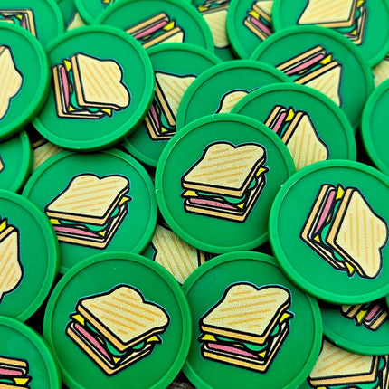Jetons pour buvette sandwich Ø29 mm - 100 pièces