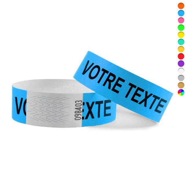 Bracelets personnalisés avec propre texte Tyrex - 100 bracelets