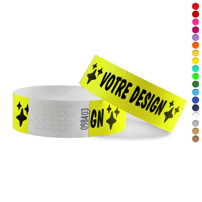 Bracelets personnalisés Tyvek à partir de 5000 bracelets - 1000 bracelets