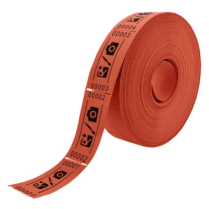Rouleau avec tickets d'entrée personnalisés - 57 x 30 mm - 1000 tickets