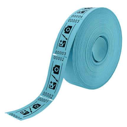 Rouleau avec tickets d'entrée personnalisés - 57 x 30 mm - 1000 tickets