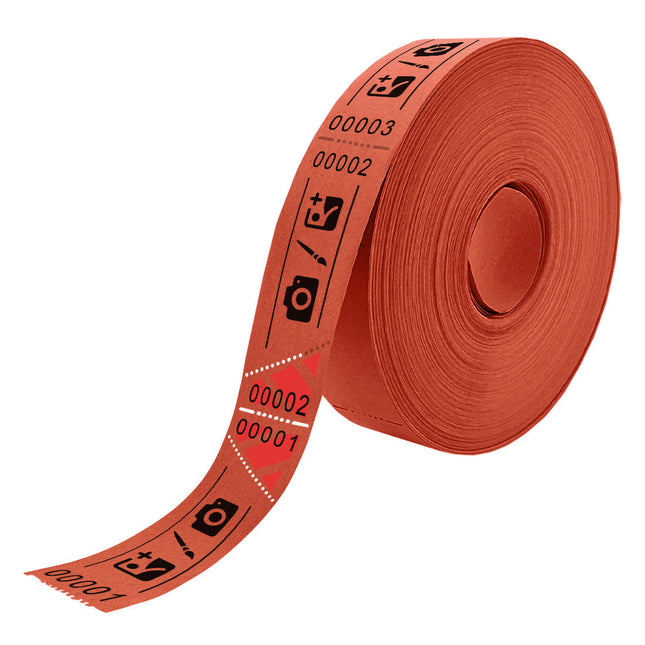 Tickets d'entrée personnalisés sur rouleau  - 80 x 30 mm - 1000 tickets