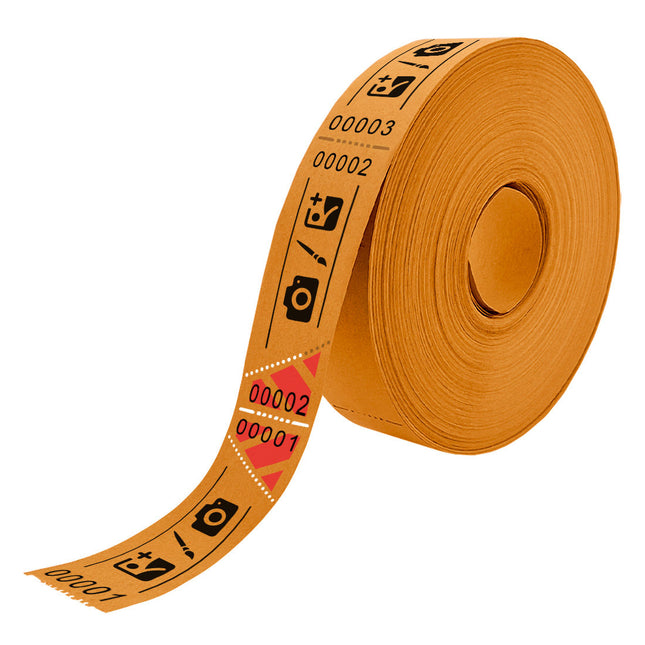 Tickets d'entrée personnalisés sur rouleau  - 80 x 30 mm - 1000 tickets