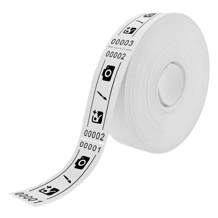 Rouleau avec tickets d'entrée personnalisés - 80 x 30 mm - 1000 tickets