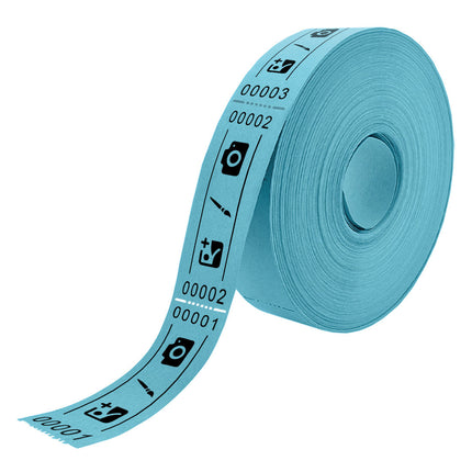 Rouleau avec tickets d'entrée personnalisés - 80 x 30 mm - 1000 tickets