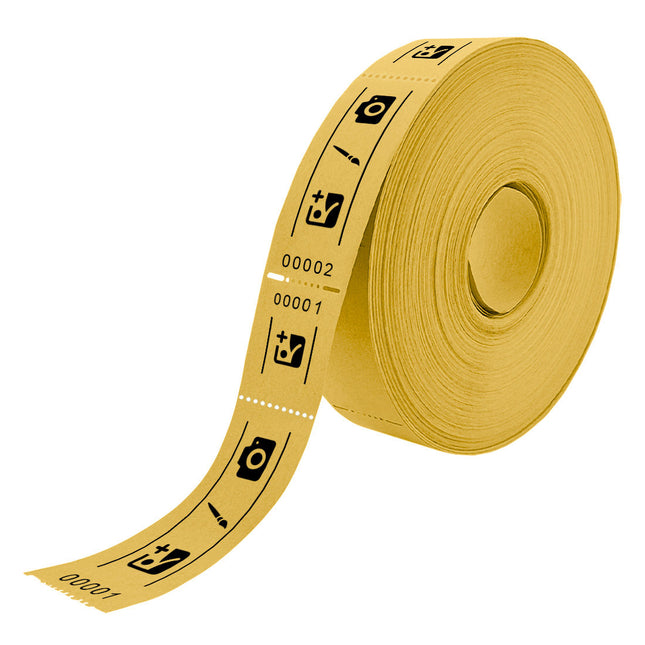 Tickets d'entrée personnalisés sur rouleau  - 114 x 30 mm - 1000 tickets