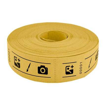 Tickets d'entrée personnalisés sur rouleau  - 114 x 30 mm - 1000 tickets