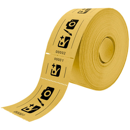 Tickets d'entrée personnalisés sur rouleau  - 114 x 60 mm - 1000 tickets