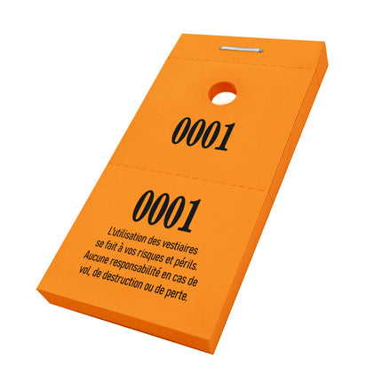 Carnet de tickets vestiaire à vos risques avec trou - 1000 tickets