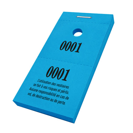 Carnet de tickets vestiaire à vos risques avec trou - 1000 tickets