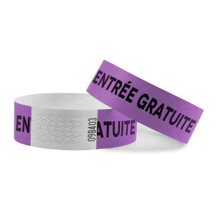 Bracelets Entrée gratuite Tyrex - 100 bracelets