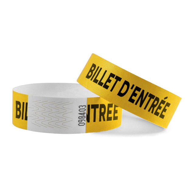 Bracelets Billet d'entrée Tyrex - 100 bracelets