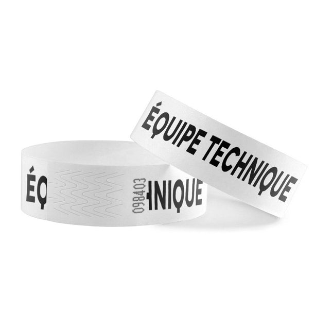 Bracelets Équipe technique Tyrex - 100 bracelets