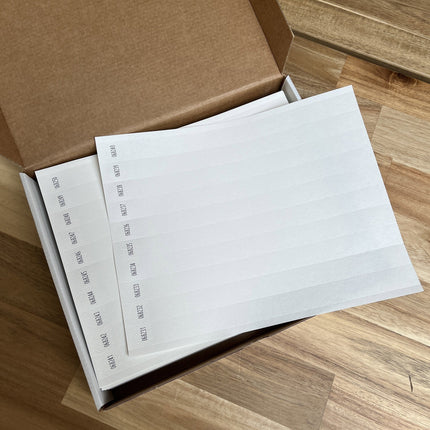 Bracelets vierges - pour imprimante laser - 100 bracelets