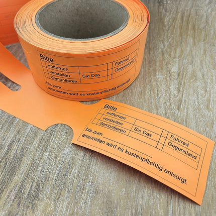 Étiquettes à boucle personnalisées pour bac E2 - 260 x 50 mm - 100 étiquettes