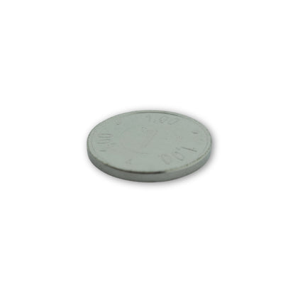 Échantillon : jeton pour monnayeur format 1,00 € en acier nickelé - 1 pièce