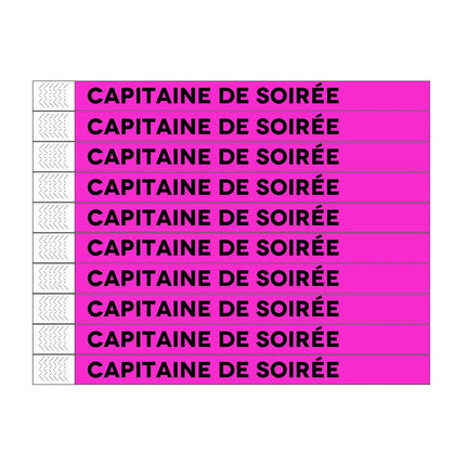 Bracelets Capitaine de soirée Tyrex - 100 bracelets