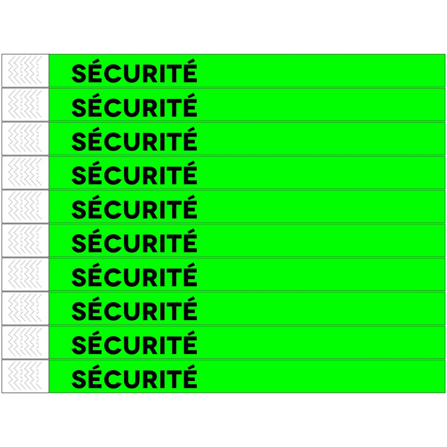 Bracelets Sécurité Tyrex - 100 bracelets