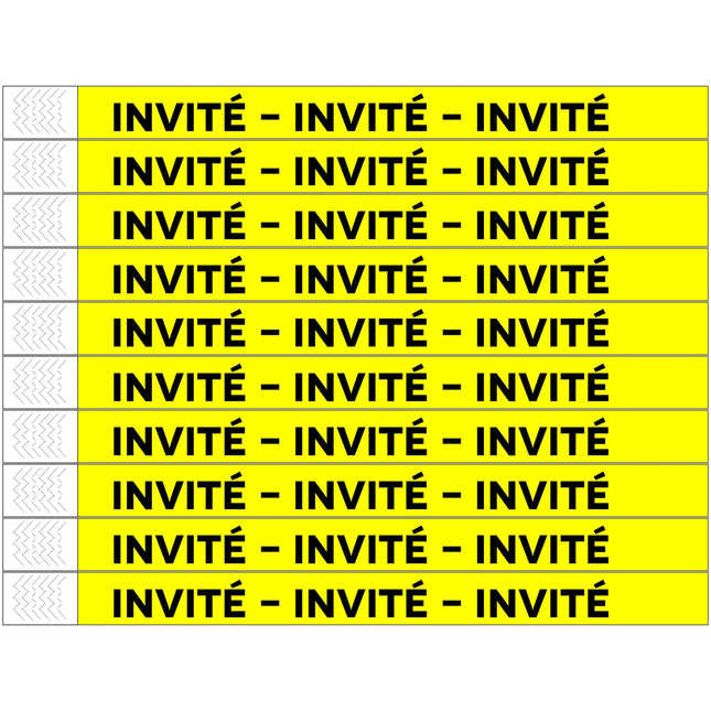 Bracelets Invité Tyrex - 100 bracelets