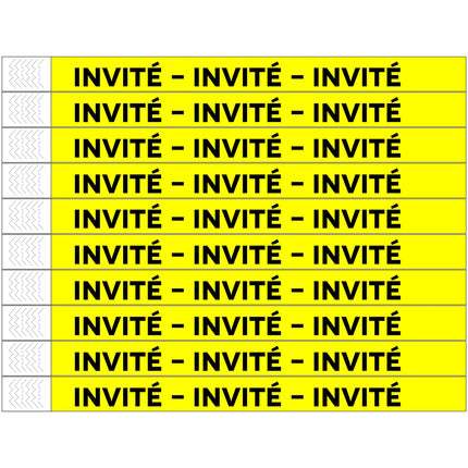 Bracelets Invité Tyrex - 100 bracelets