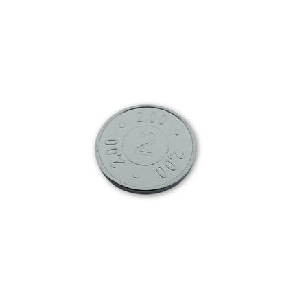 Jetons pour monnayeur acier nickelé format 2,00 € - 100 pièces