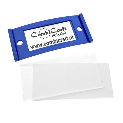 Badge nominatif bleu vierge Polar avec aimant - par pièce