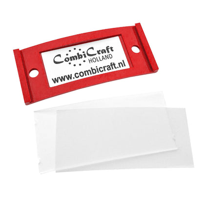 Badge nominatif rouge vierge Polar avec aimant - par pièce