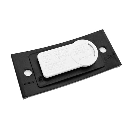 Badge nominatif noir vierge Polar avec aimant - par pièce