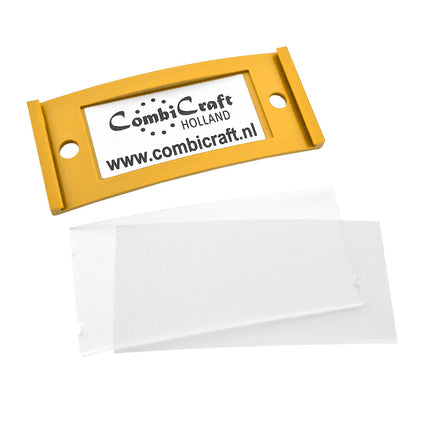 Badge nominatif jaune vierge Polar avec aimant - par pièce