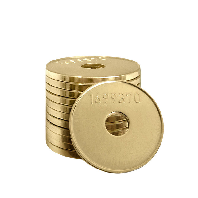 Jetons en laiton de référence Miele 1699370 avec trou - 100 pièces