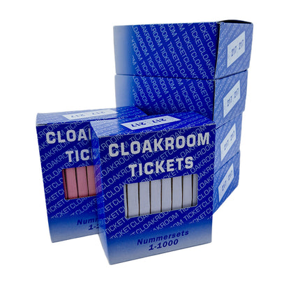 Carnets de tickets de tombola et tickets de vestiaire avec 6 carnets avec 1000 doubles numéros