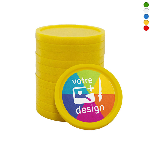 Jetons caddie personnalisés format 1 € - 100 pièces