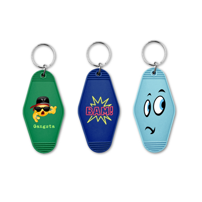 Porte-clés hôtel Hunter personnalisé - plastique - par pièce - 88 x 45 mm