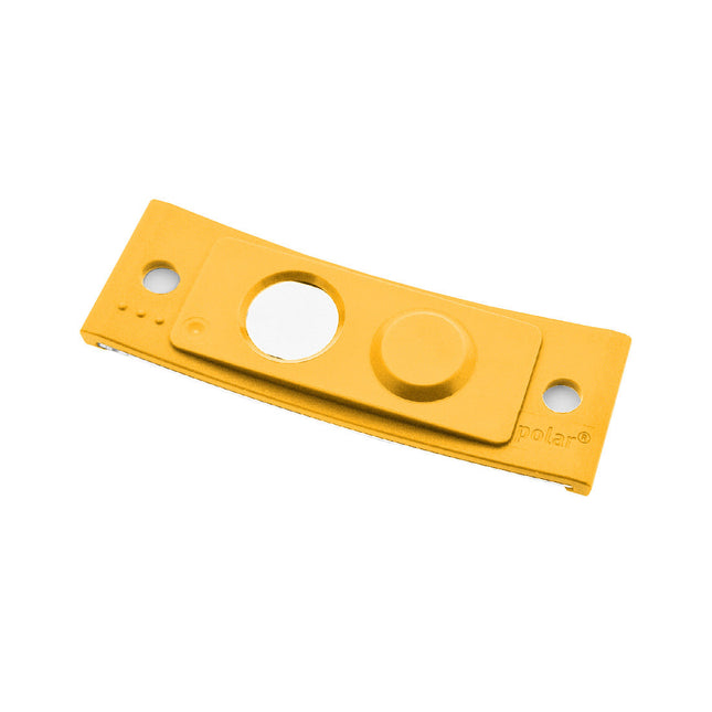 Badge nominatif jaune vierge Polar avec aimant - par pièce