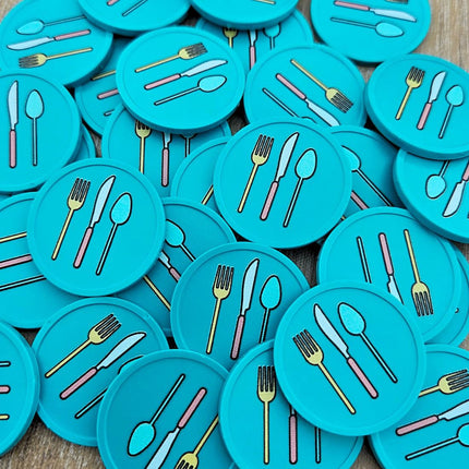 Jetons pour buvette couverts Ø29 mm - 100 pièces