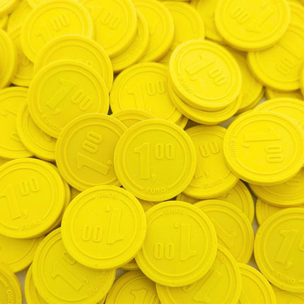 Jetons caddie format 1,00 € en relief - 250 pièces