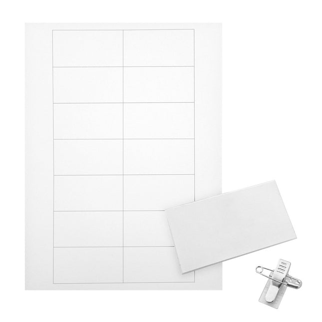 Insert papier pour badge nominatif acétate - par feuille