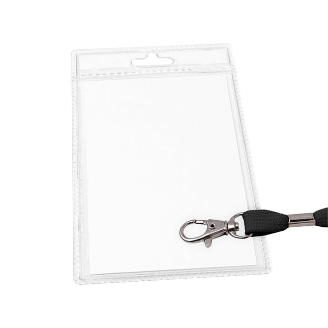 Porte-badge avec cordon - 65 x 110 mm - à partir de 20 pièces