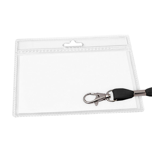 Porte-badge avec cordon - 95 x 75 mm - à partir de 20 pièces