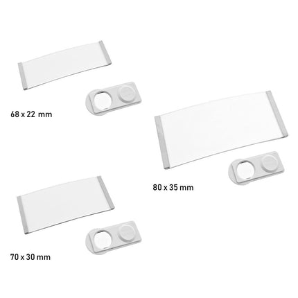 Badge nominatif argenté vierge Polar avec aimant - par pièce