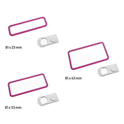 Badge nominatif magenta Office - à partir de 10 pièces